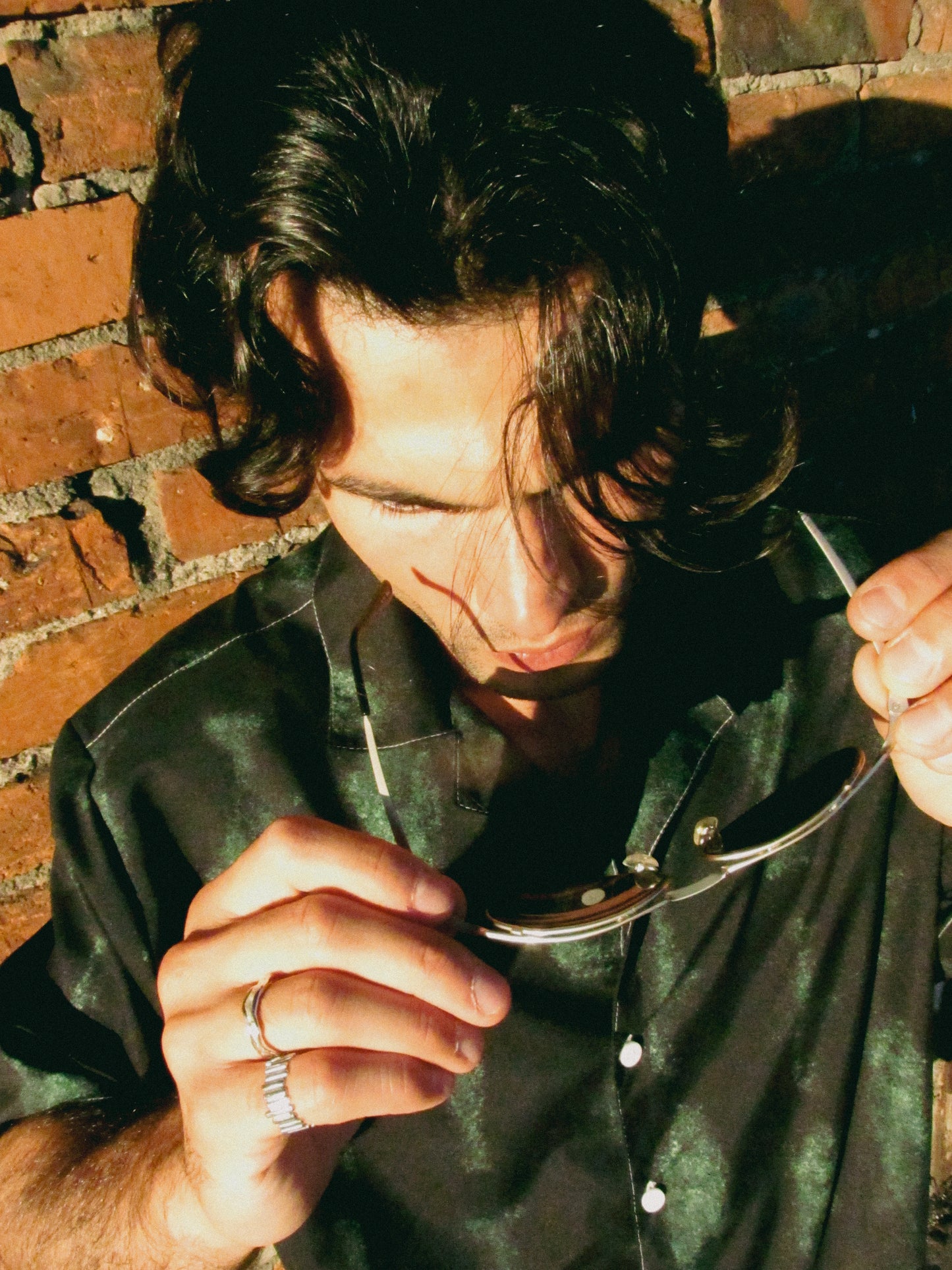 Gyotaku Button Shirt (Black)